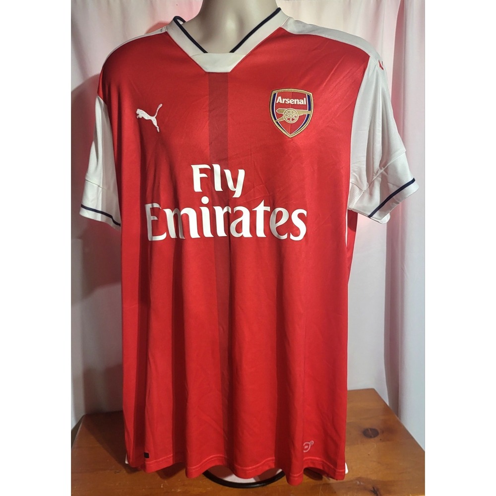 New Arsenal Fly Emirates Puma Home Soccer Jersey XL Red White Football Shirt - Picture 2 of 14